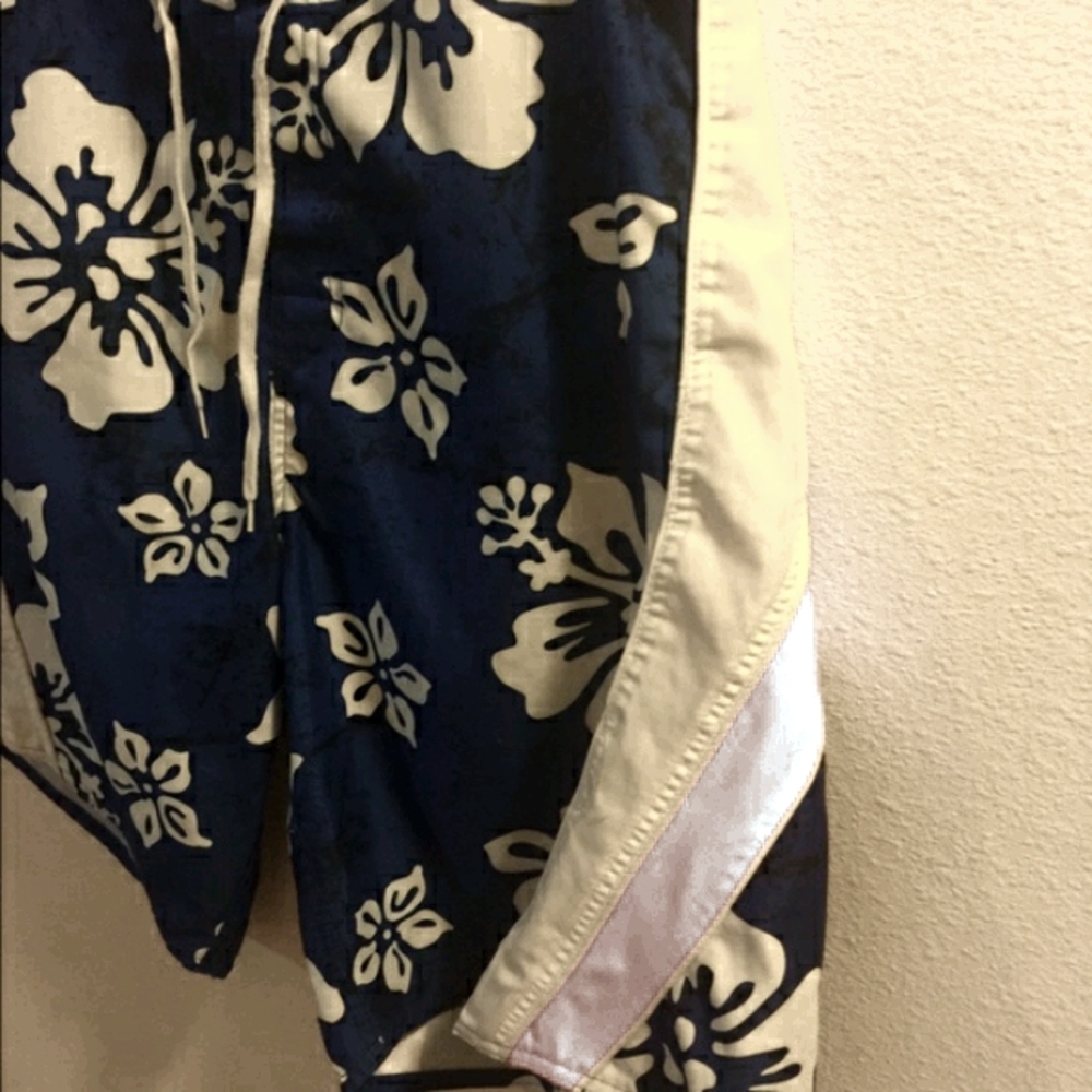 no boundaries men blue/white swim thrunks sz L - Picture 11 of 14